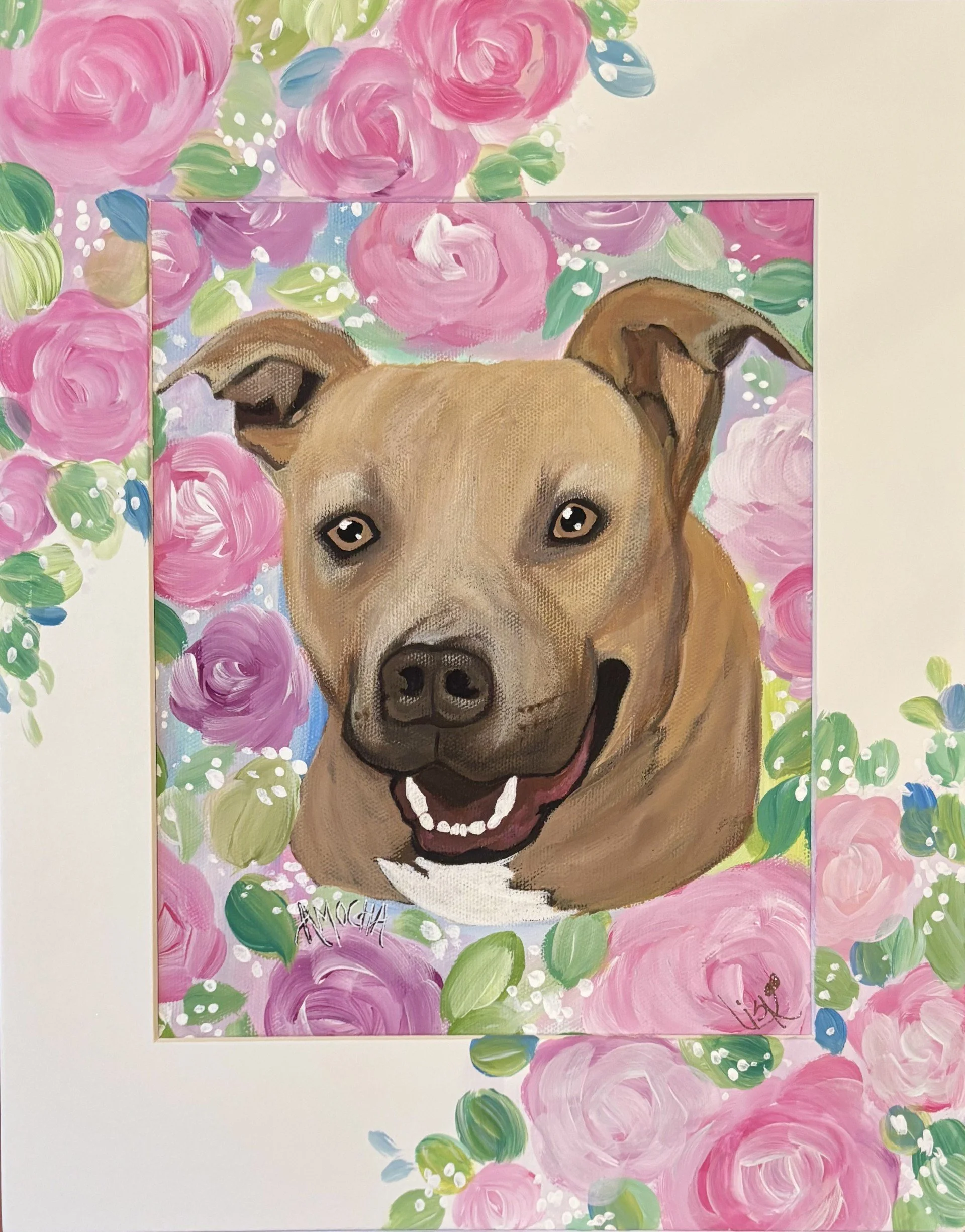 Painted Pet Portraits | The Painted Petal | Art Design Studio